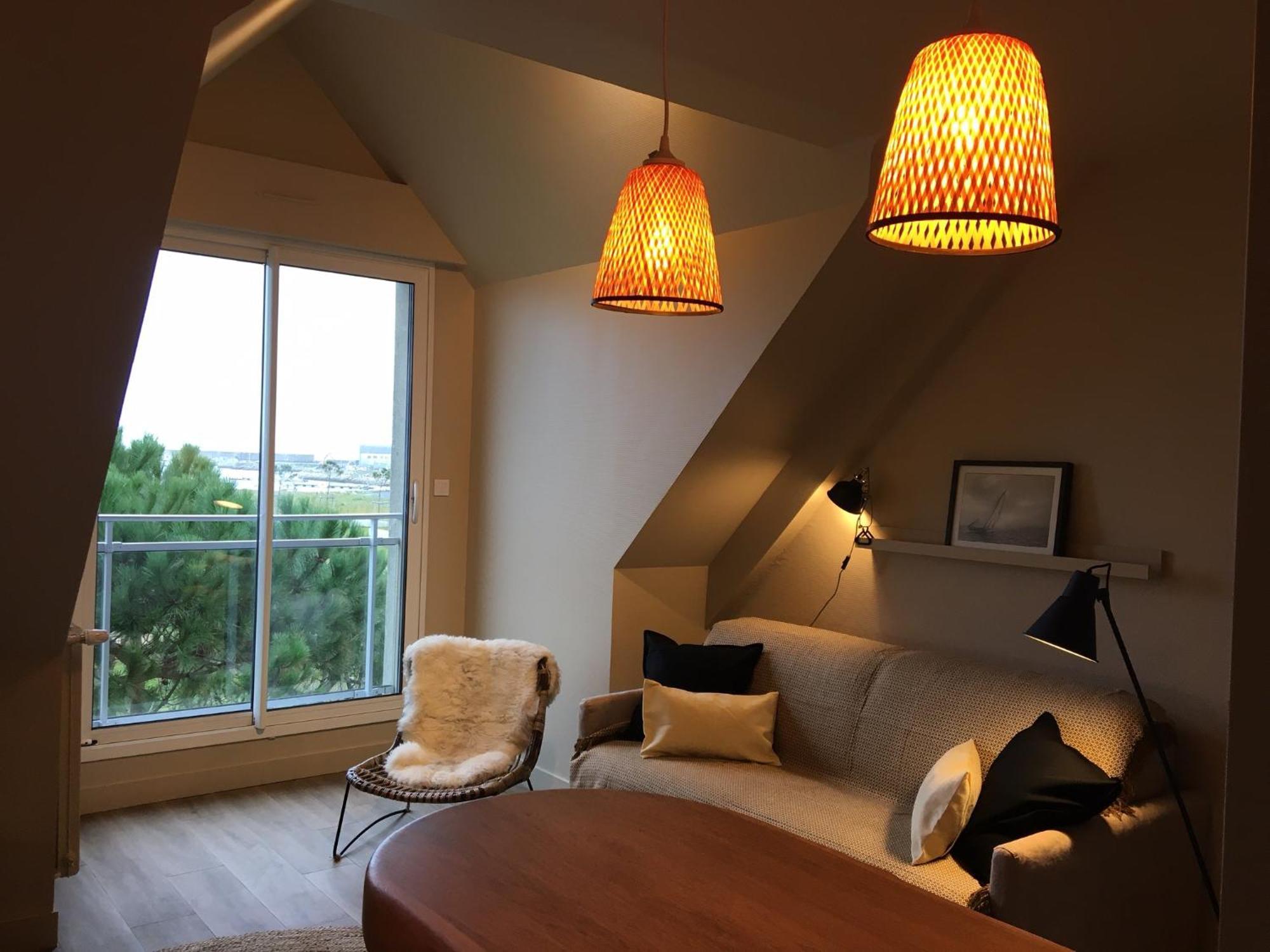 APPART-STUDIOS VUE MER PANORAMIQUE ST GUENOLE Côté Mer Penmarcʼh Habitación foto